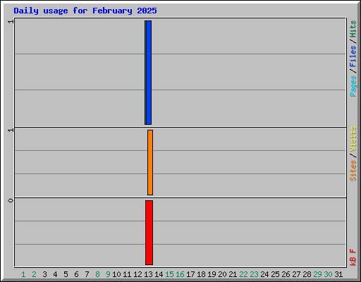 Daily usage for February 2025