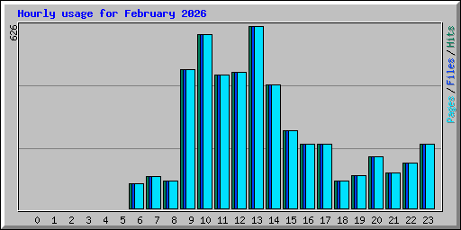Hourly usage for February 2026