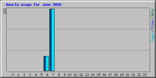 Hourly usage for June 2026