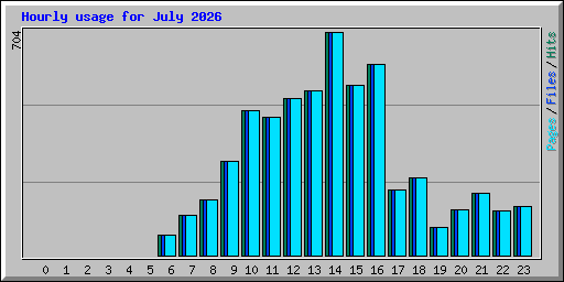 Hourly usage for July 2026